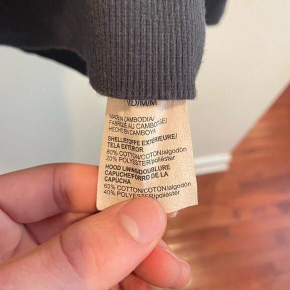 Under Armour Big Logo Hoodie Medium Gray Mens Athleisure Casual Pullover Grunge - Picture 4 of 9